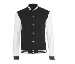 Build Your Brand BY015 - College Jacke Black / White