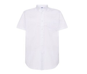 JHK JK605 - Kurzärmeliges Oxford-Herrenhemd Weiß