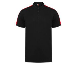 Finden & Hales LV381 - Stretch-Poloshirt Schwarz / Rot