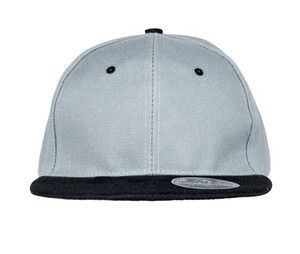 Result RC082 - Casquette 6 Pans Visière Platte Heather Grey/ Black