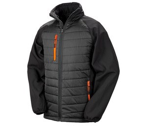 RESULT RS237 - Leichte Softshell-Jacke Black / Orange