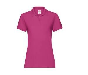 Fruit of the Loom SC386 - Damen Baumwollpoloshirt Fuchsie