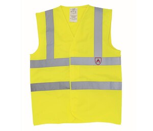 Yoko YK100R - Flammhemmende Sicherheitsjacke Hi Vis Yellow