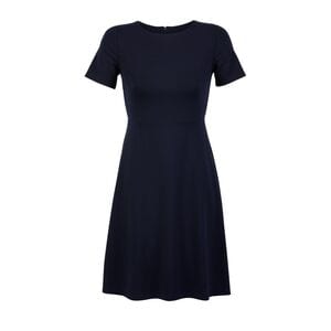 NEOBLU 03171 - Kurzärmeliges Midi-Kleid Camille Bleu léger