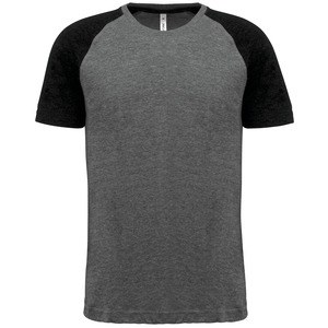 Proact PA4010 - Zweifarbiges Triblend Sport-T-Shirt mit kurzen Ärmeln für Erwachsene