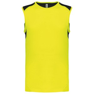 Proact PA475 - Zweifarbiges Sport-Top Fluorescent Yellow / Black