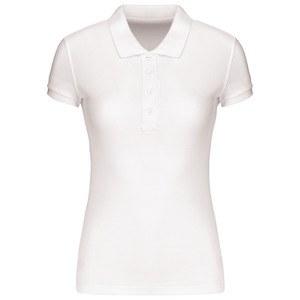 Kariban K210 - Damen Kurzarm Piqué Poloshirt Bio-Baumwolle Weiß