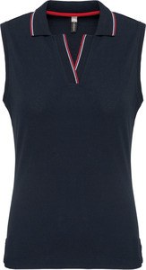 Kariban K224 - Ärmelloses Polohemd für Damen Navy / Red / White