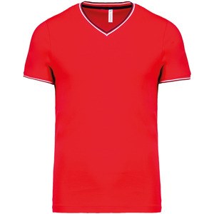 Kariban K374 - T-Shirt aus Piqué-Trikot mit V-Ausschnitt für Herren