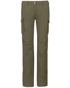 Kariban K746 - Leichte Damenhose mit mehreren Taschen Light Khaki