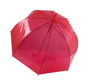 Kimood KI2024 - Transparenter Regenschirm Rot