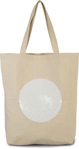 Kimood KI0234 - Shoppingtasche mit Pailletten Natural