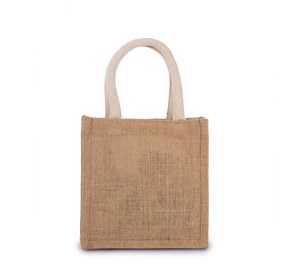 Kimood KI0272 - Jutetasche im Cabas-Stil Klein Natural / Gold