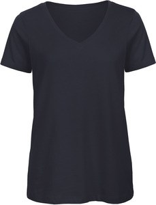 B&C CGTW045 - Ladies' Organic Inspire Cotton V-neck T-shirt Navy