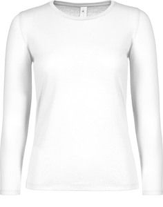B&C CGTW06T - Damen-Langarmshirt #E150 Weiß