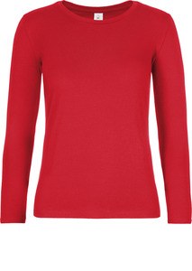 B&C CGTW08T - Damen-Langarmshirt #E190 Rot