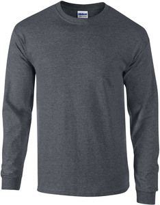 Gildan GI2400 - Herren Langarm T-Shirt 100% Baumwolle  Dark Heather
