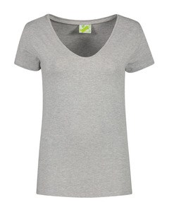 Lemon & Soda LEM1262 - T-Shirt V-Ausschnitt Kinderbett / elastisch für sie Grey Heather