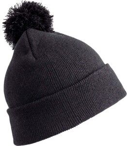 Result RC028J - Bommelmütze Beanie Black