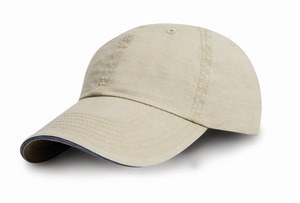 Result RC054X - Washed Fine Line Cotton Cap with Sandwich Peak