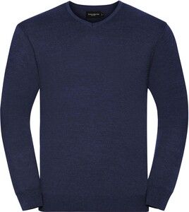 Russell Collection RU710M - Herren V-Neck Strick-Pullover