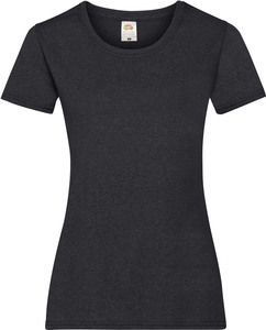 Fruit of the Loom SC61372 - Damen T-Shirt 100% Baumwolle Dark Heather Grey