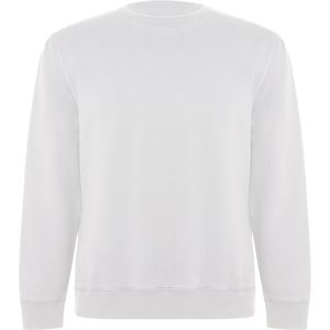 Roly SU1071 - BATIAN Unisex-Sweatshirt aus gekämmter Bio-Baumwolle und recyceltem Polyester Weiß