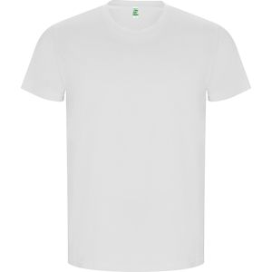 Roly CA6690 - GOLDEN Schlauchförmiges Kurzarm-T-Shirt aus Bio-Baumwolle Weiß
