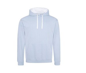 AWDIS JH003 - Kontrast-Hoodie Sky Blue/White