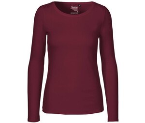 Neutral O81050 - T-shirt Frauen Langarm Bordeaux