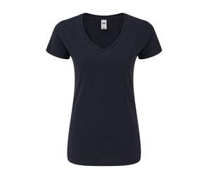 Fruit of the Loom SC155 - Frauen V-Ausschnitt T-Shirt Deep Navy