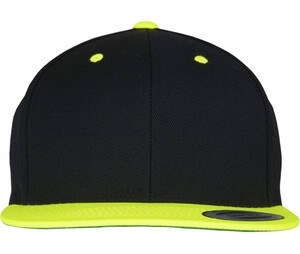 Flexfit 6089MT - Zweifarbige Snapback-Kappe Black/Neon Yellow