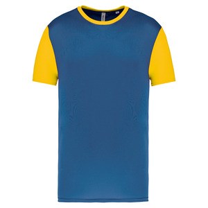 PROACT PA4023 - Zweifarbiges Kurzarmtrikot für Erwachsene Sporty Royal Blue / Sporty Yellow