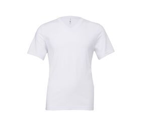 Bella+Canvas BE3005 - Unisex T-Shirt mit V-Ausschnitt Weiß