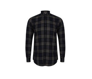 SF Men SF560 - Plaid Casual Shirt Navy/Check