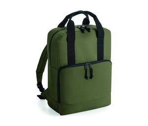 Bag Base BG287 - SAC à dos en polyester recyclé Military Green