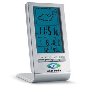 GiftRetail KC6460 - SKY Wetterstation mit blauem LCD Silver