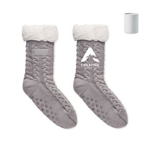 GiftRetail MO6573 - CANICHIE Anti-Rutsch-Socken Gr. M Grau