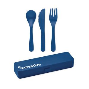 GiftRetail MO6661 - RIGATA Besteck-Set PP Blue