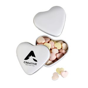 GiftRetail MO7234 - LOVEMINT Herzdose mit Bonbons Weiß