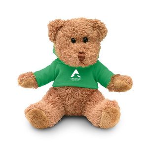 GiftRetail MO7375 - JOHNNY Teddybär mit Hoody  Green