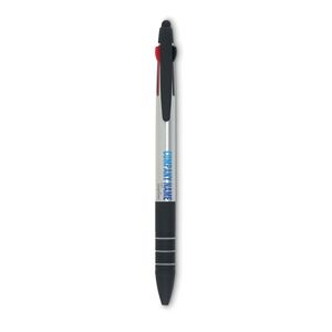 GiftRetail MO8812 - MULTIPEN 3-Farb-Kugelschreiber/Stylus Silver