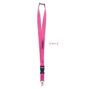 GiftRetail MO9661 - WIDE LANY Lanyard mit Metallkarabiner Fuchsie