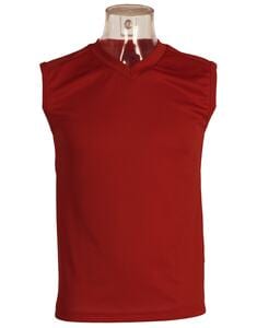 Mustaghata SPRINT - Fontion Polyester ärmelloses T-Shirt V Rot