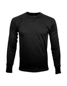 Mustaghata TRAIL - Aktives T-Shirt für Männer lange Ärmel 140 g Schwarz