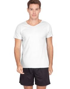 Mustaghata WINNER - Aktives T-Shirt für Männer kurze Ärmel & Raglantes 125G Weiß