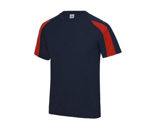 JUST COOL JC003 - CONTRAST COOL T French Navy / Fire Red