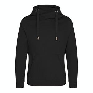 AWDIS JUST HOODS JH021 - Cross-Neck-Sweatshirt Black Smoke