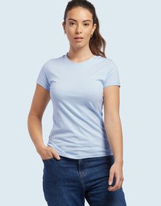 Les Filosophes WEIL - Bio-Baumwoll-T-Shirt von Frauen in Frankreich gemacht Himmelblau