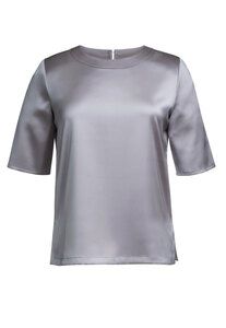 Brook Taverner BT2362 -  easy to iron smock. Short sleeves Grau